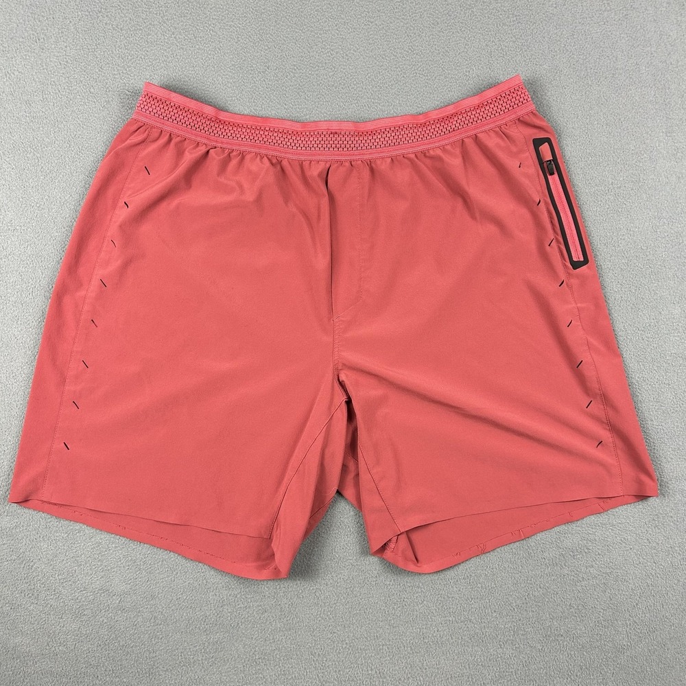 Ten Thousand The Session Shorts Mens 2XL Red Athletic Training Zip Pocket Vented